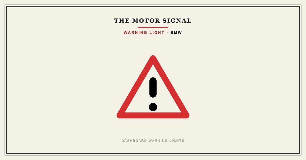 BMW Dashboard Triangle Warning Light Explained warning light symbols