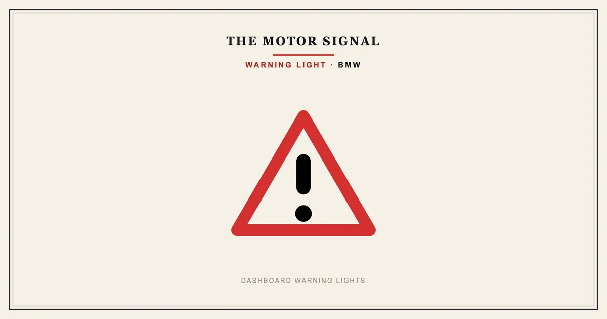 BMW Dashboard Triangle Warning Light Explained warning light symbols