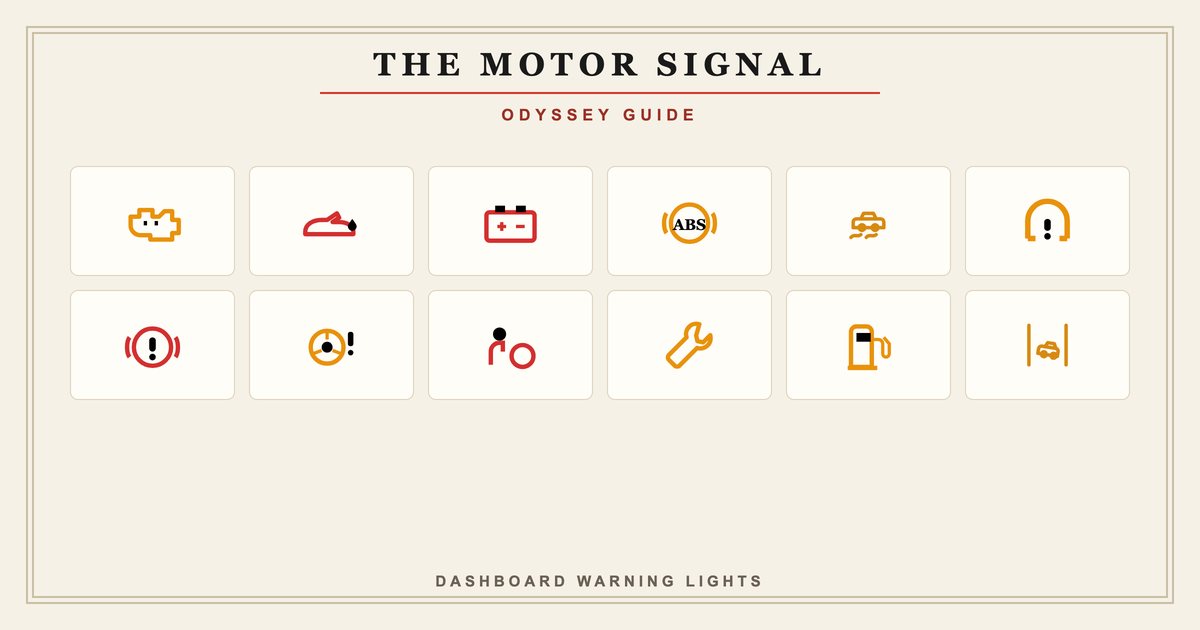 Honda Odyssey Dashboard Warning Lights and What They Mean Honda Odyssey dashboard warning lights