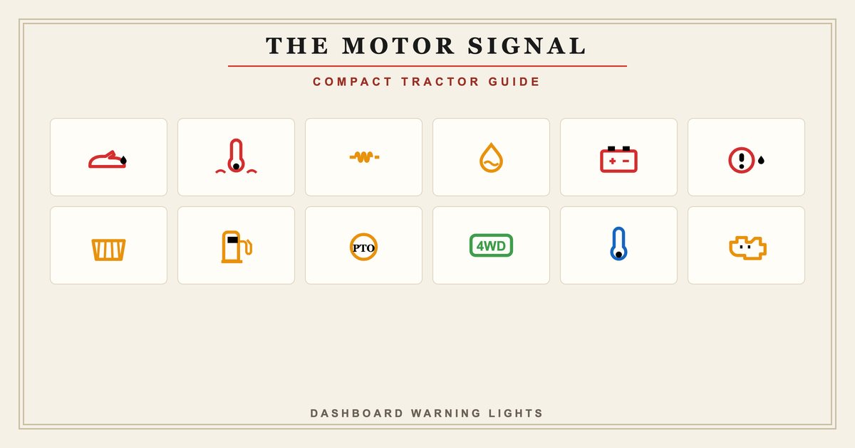 Kioti CK3510 Dashboard Warning Lights: Full Symbol Guide Kioti Ck3510 dashboard warning lights