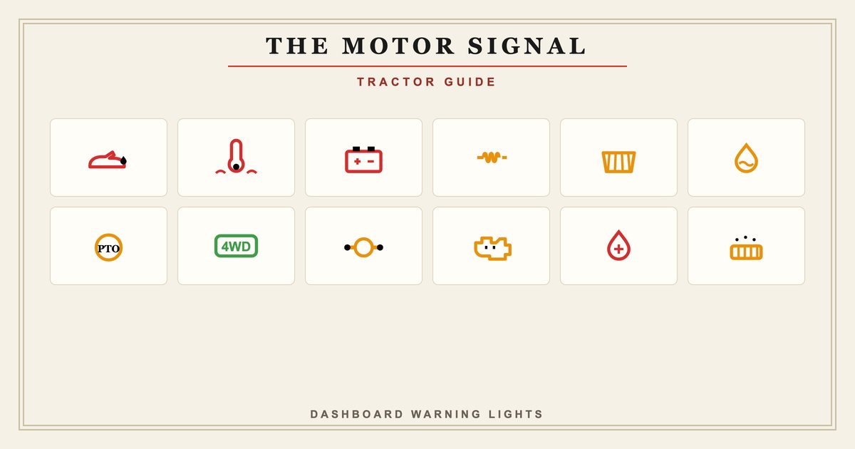 Kioti Tractor Warning Lights: Every Symbol Explained Kioti Tractor dashboard warning lights