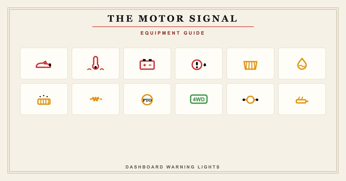Kubota Dashboard Warning Lights: What Every Symbol Means Kubota dashboard warning lights