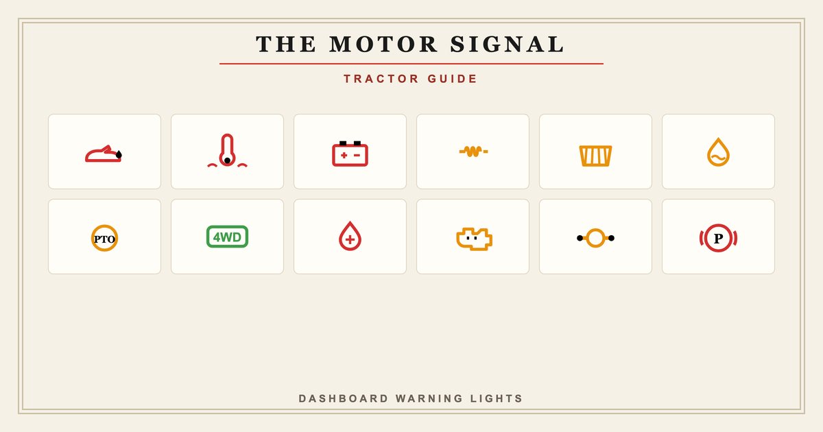 Mahindra Tractor Warning Light Symbols Explained Mahindra Tractor dashboard warning lights