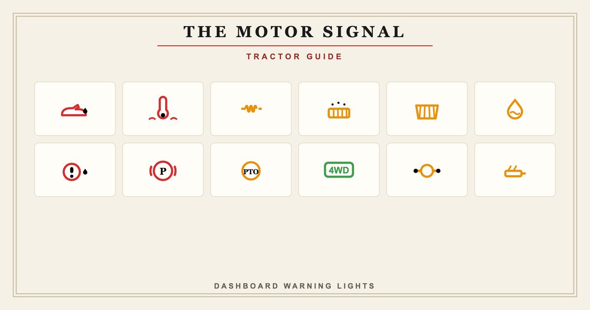 Reading Your New Holland Instrument Cluster: Every Warning Symbol Explained New Holland dashboard warning lights